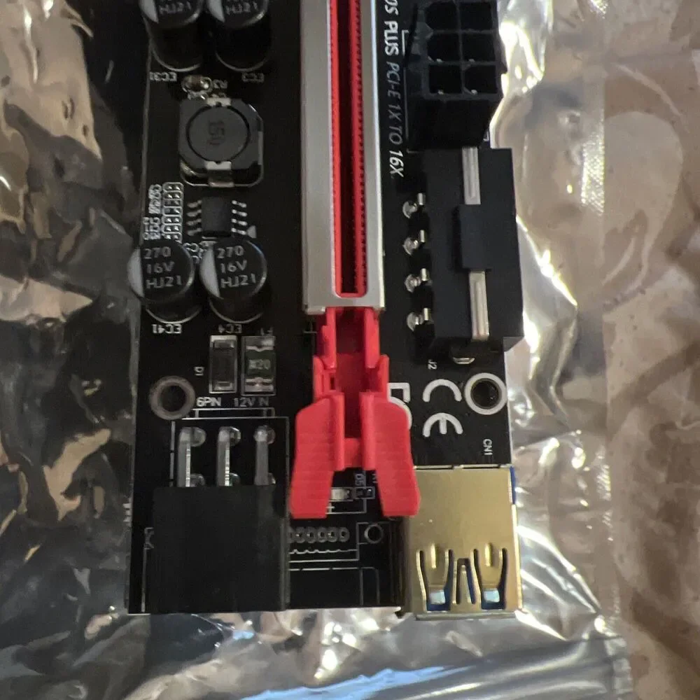 PCI-E 1x to 16x Powered USB3.0 GPU Riser Extender Adapter Card